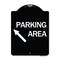 Signmission Parking Area Up Left Arrow Symbol Heavy-Gauge Aluminum Architectural Sign, 24" x 18", BW-1824-24614 A-DES-BW-1824-24614 - alternate 1